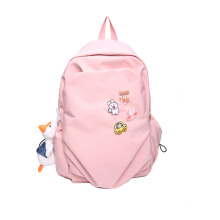 2021 custom school backpack solid color high school backpack fashionable diy plain backpack